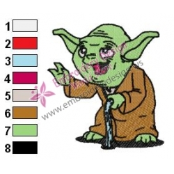 Star Wars Yoda Master 18 Embroidery Design